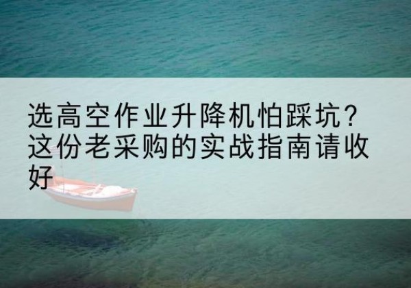 兴安高空作业升降机厂家推荐-选高空作业升降机怕踩坑？这份老采购的实战指南请收好